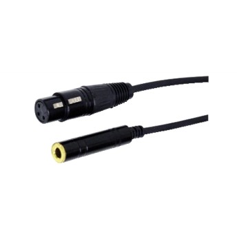 GBC 14.1703.03 - Professional Microphone Extension Cable XLR Socket to 6.3mm Socket 3m Cables Onetrade